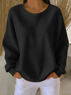 Pull Femme En Tricot Doux À Coupe Ample Et Épurée