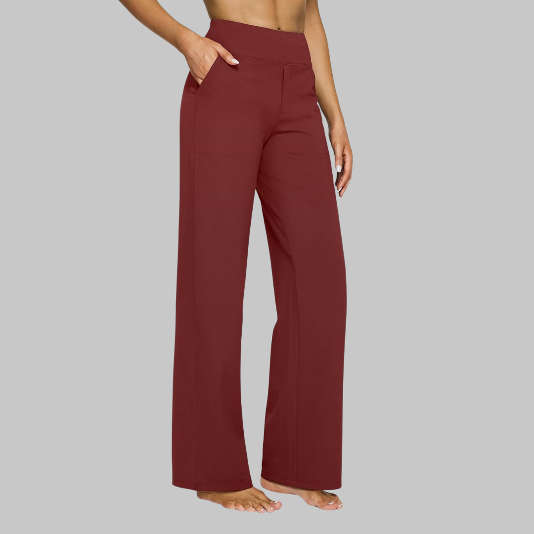 Pantalon Taille Haute Femme Pour Yoga Doux Et Extensible