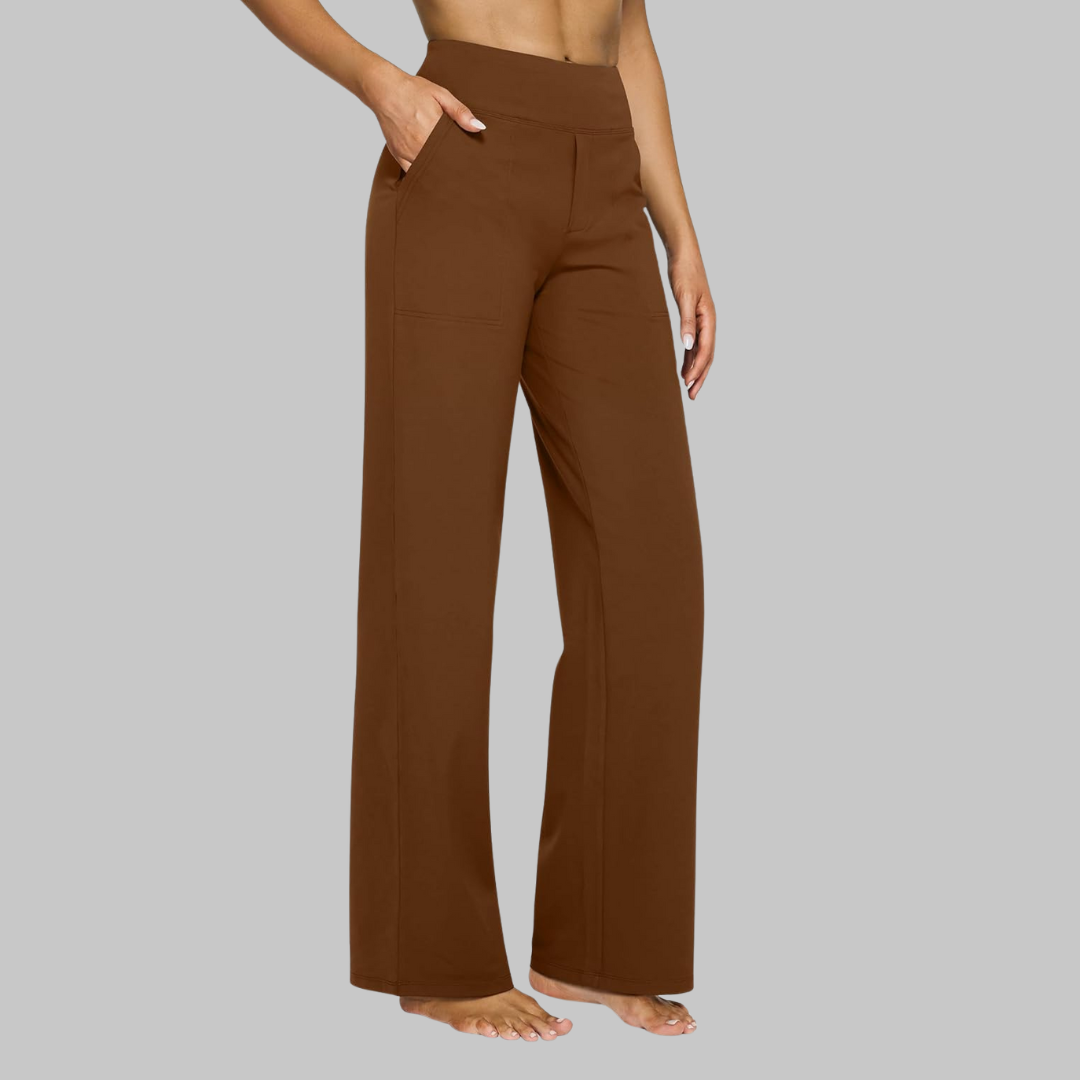 Pantalon Taille Haute Femme Pour Yoga Doux Et Extensible