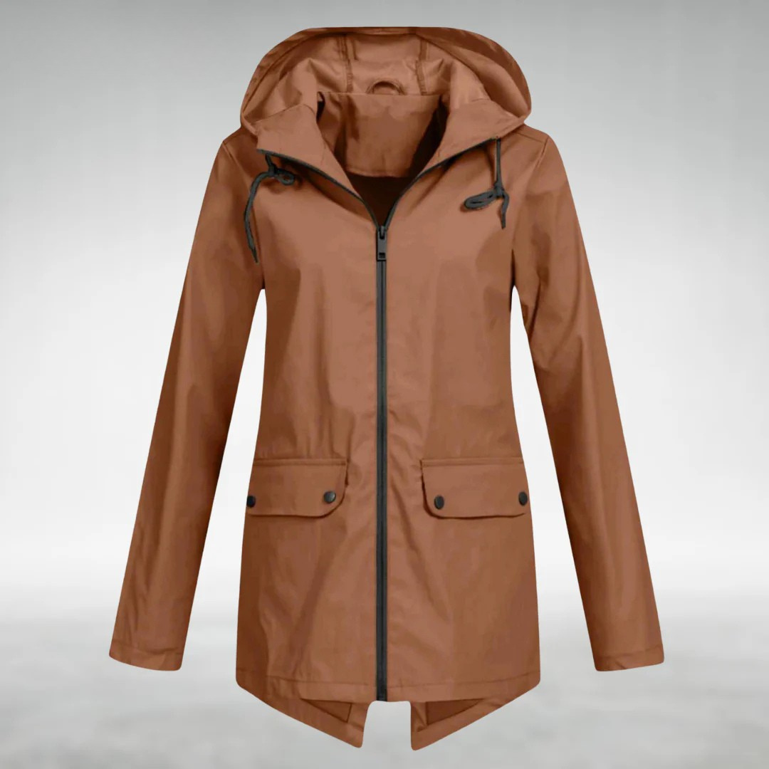 Veste Imperméable Femme Légère À Capuche Ajustable