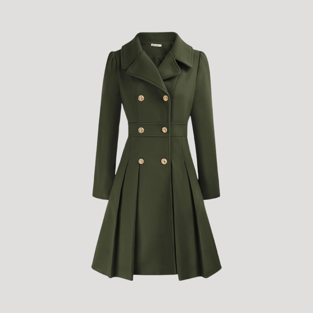 Manteau Femme Croisé À Double Boutonnage Structuré