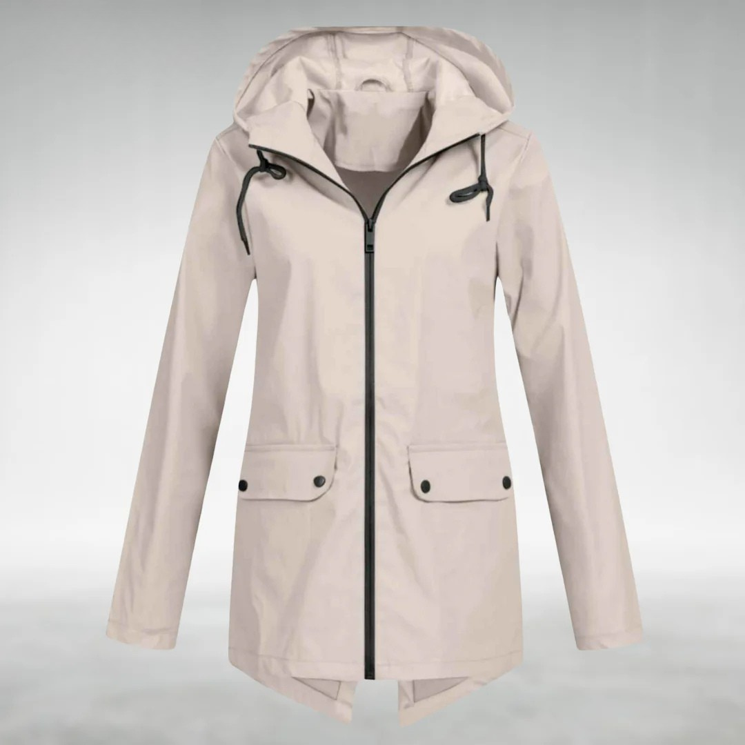 Veste Imperméable Femme Légère À Capuche Ajustable