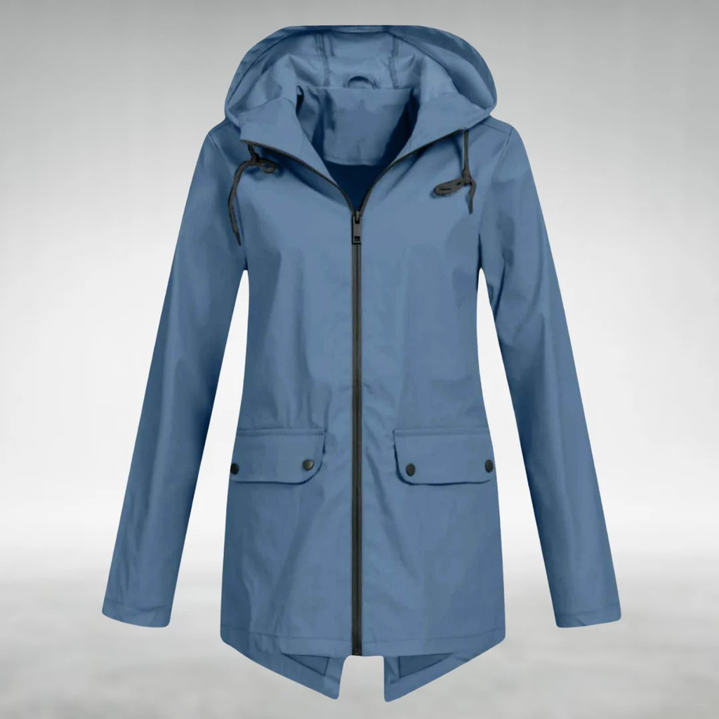 Veste Imperméable Femme Légère À Capuche Ajustable