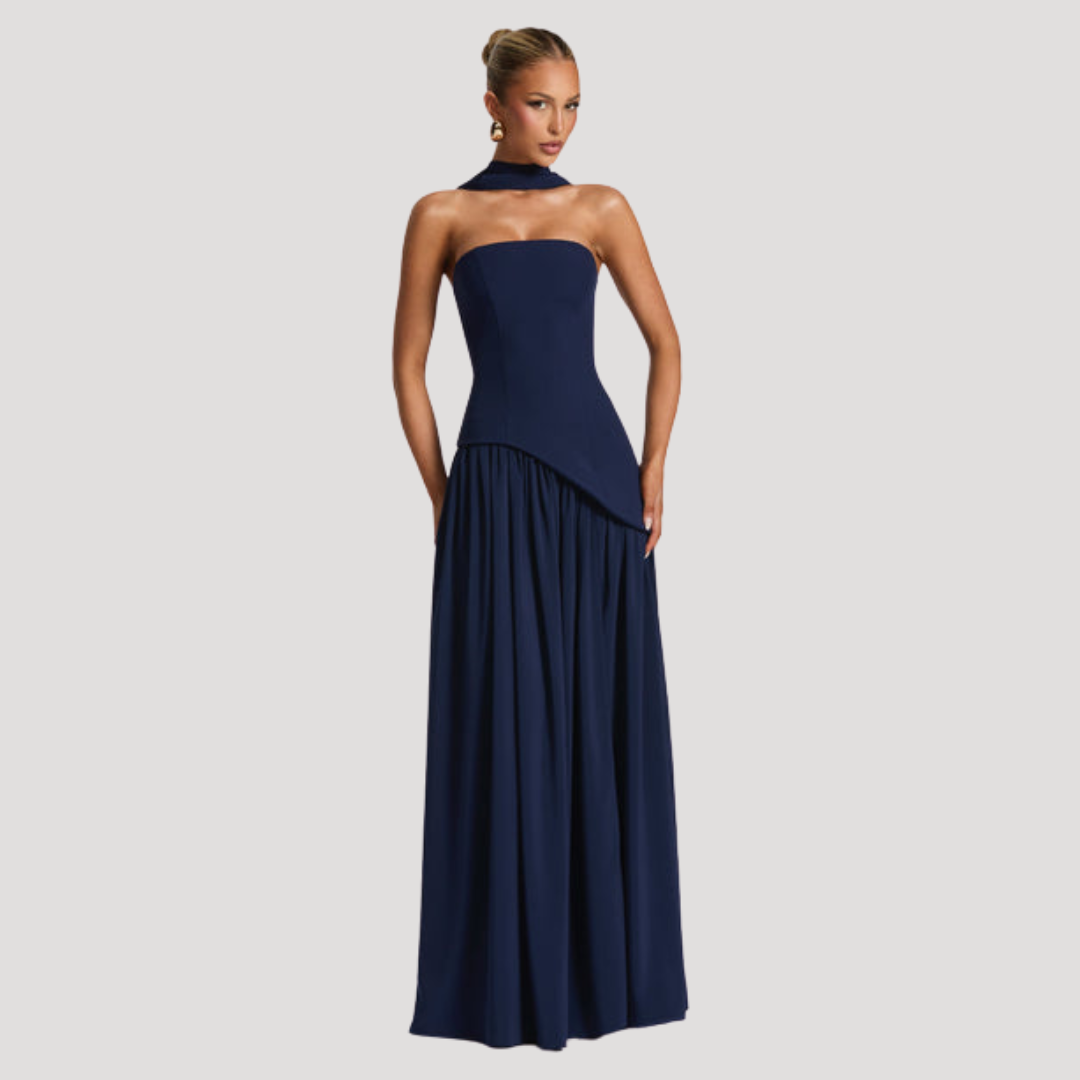 Robe De Cérémonie Femme Longue Bustier Plissée