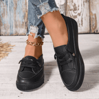 Chaussures Femme Orthopédiques En Cuir À Lacets Confortables