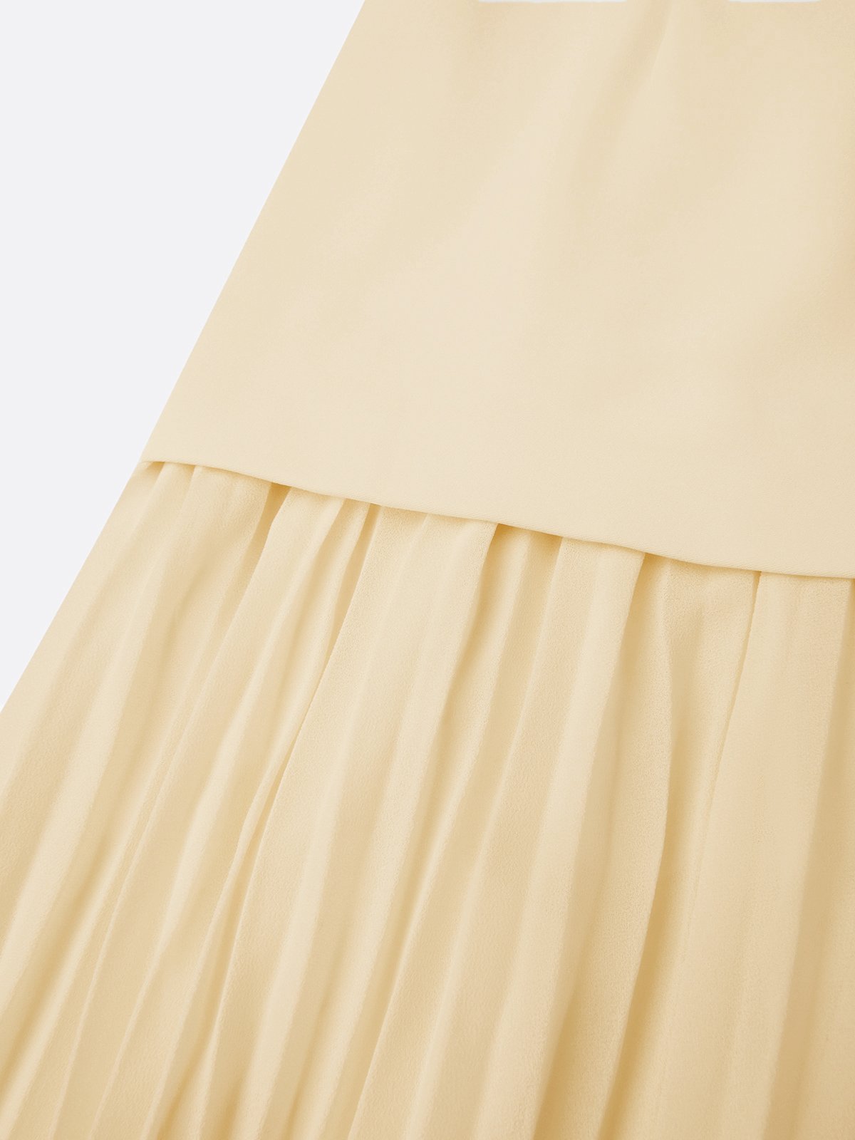 Robe longue plissée sans manches pour femme