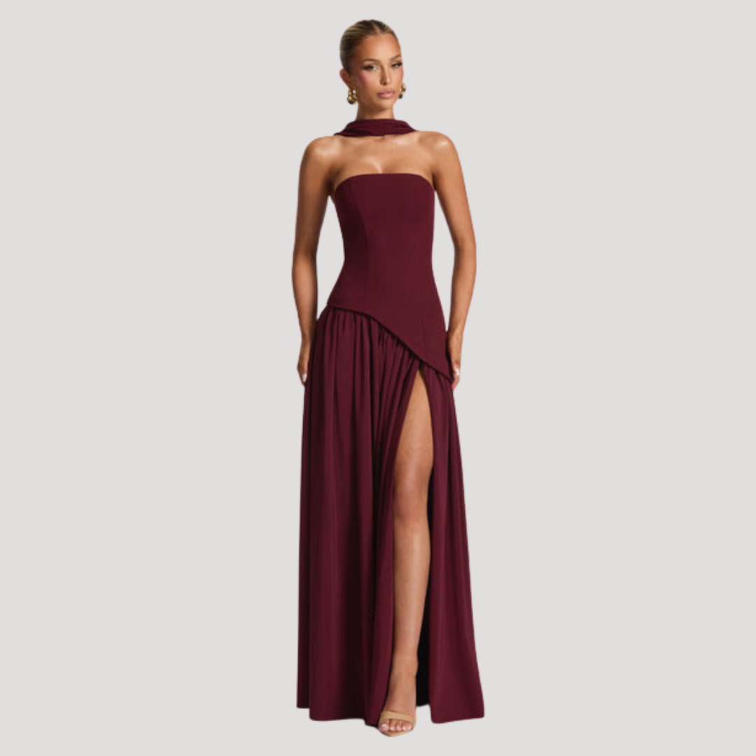 Robe De Cérémonie Femme Longue Bustier Plissée