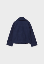 Blazer Court Femme À Revers Pointus Et Double Boutonnage