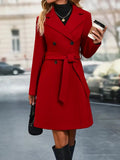 Trench Femme Double Boutonnage À Col À Revers Ajusté