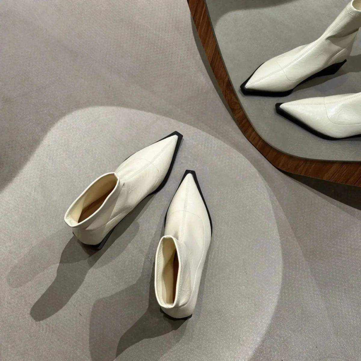 Bottines Femme À Bout Pointu Élégantes Et Confortables