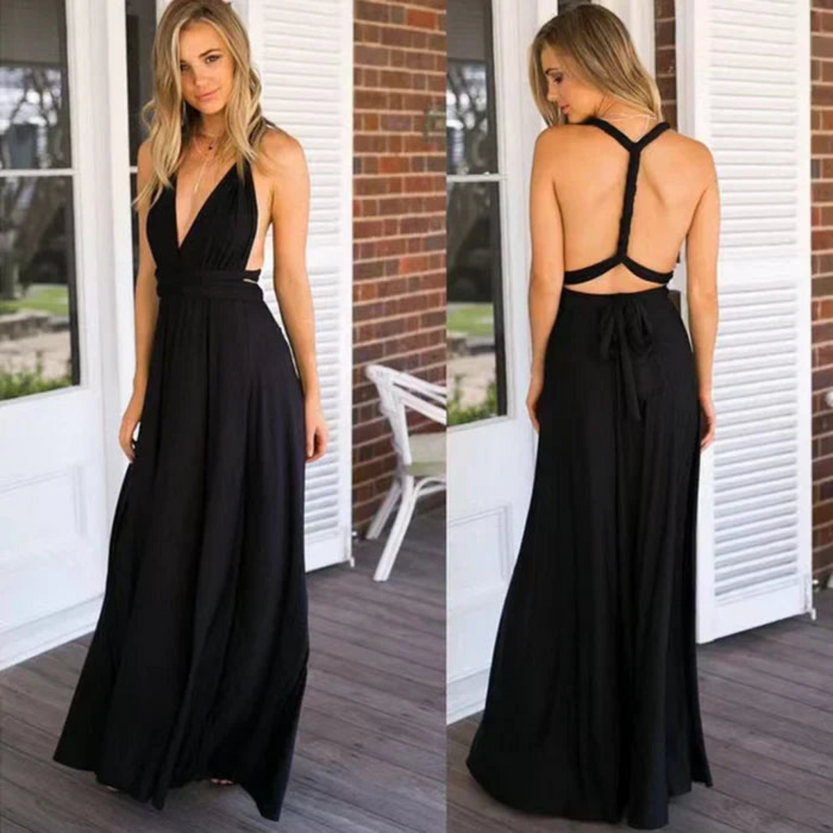 Robe Portefeuille Élégante Plissée pour Femme