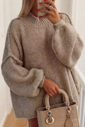 Pull Femme Chaud À Col Rond Et Coupe Décontractée