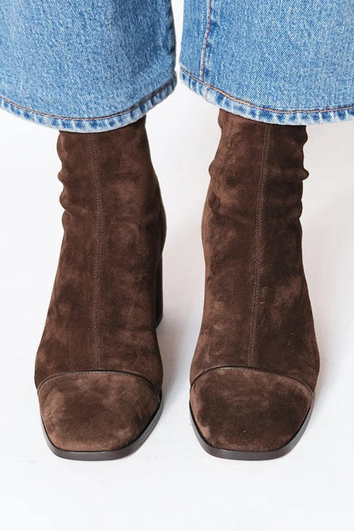 Bottines Femme À Bout Carré Et Talon Bloc