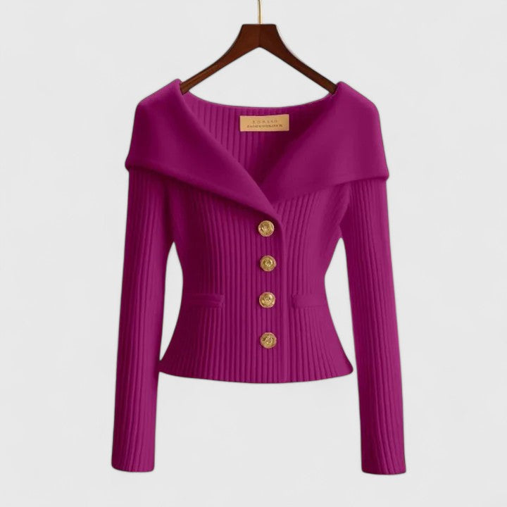 Cardigan court en tricot chaud pour femme