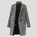 Manteau À Carreaux Femme Long Double Boutonnage