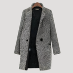 Manteau À Carreaux Femme Long Double Boutonnage