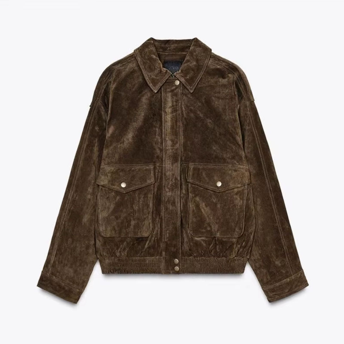 Veste Femme Oversize Effet Suédine À Col Classique