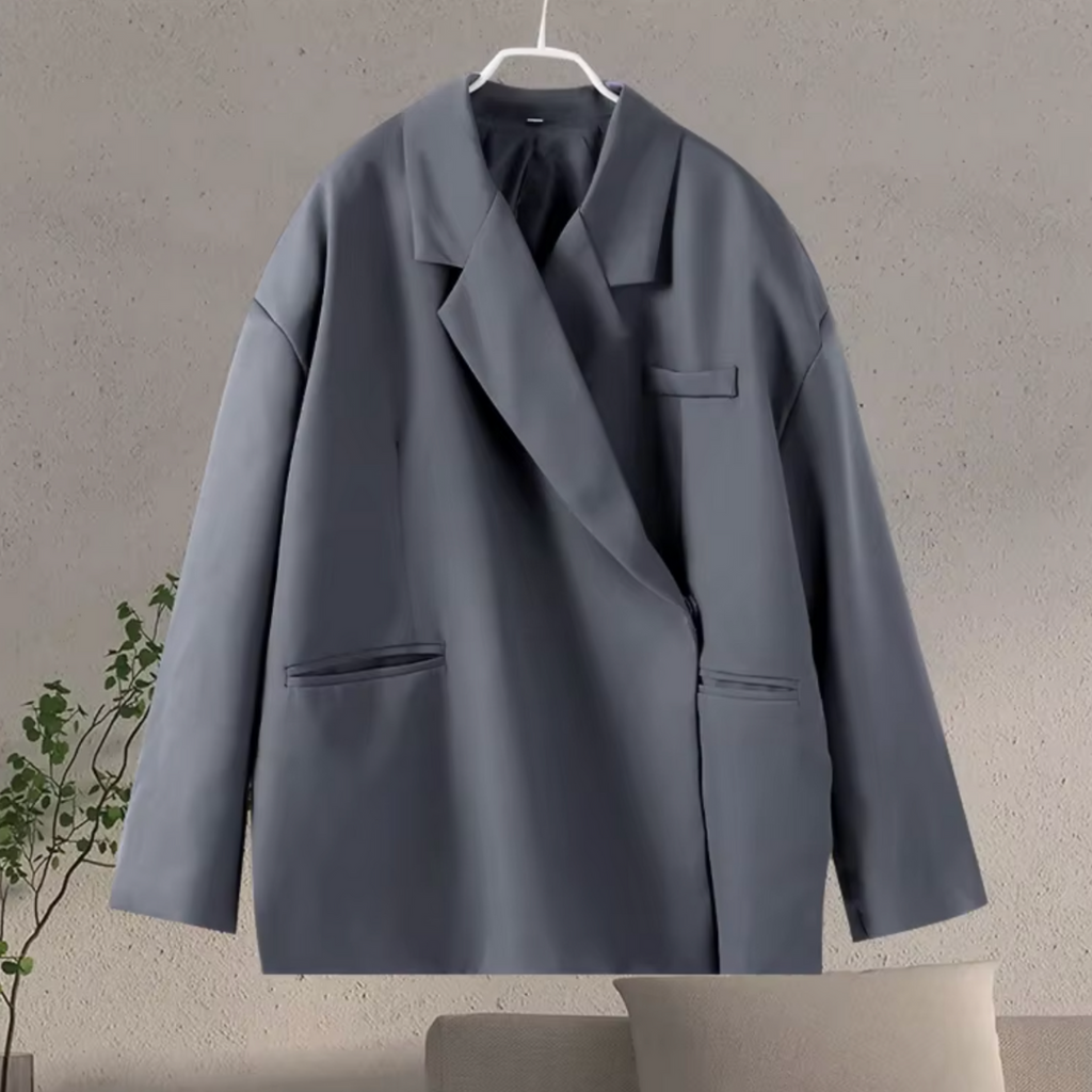 Blazer Femme Oversize À Col Revers Et Coupe Structurée