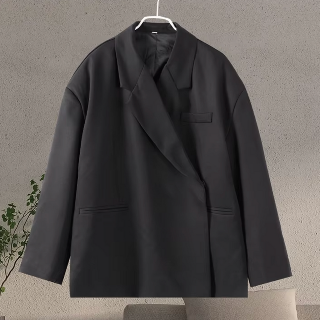 Blazer Femme Oversize À Col Revers Et Coupe Structurée