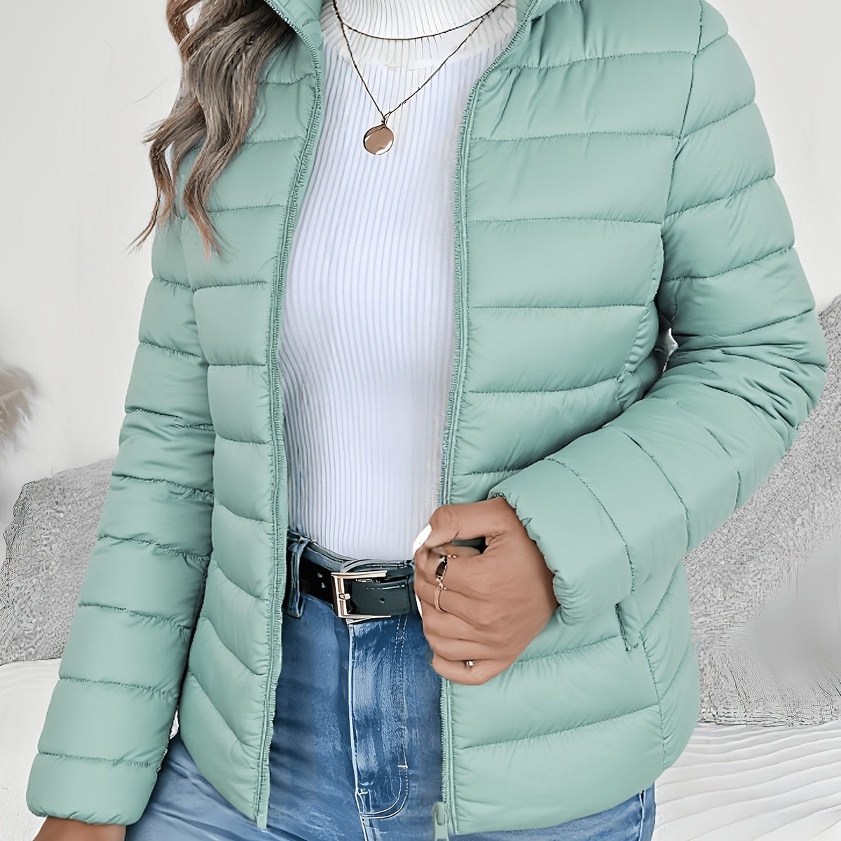 Veste Matelassée Légère Femme À Zip