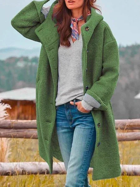 Manteau Femme En Laine Douce Coupe Féminine Et Chaude