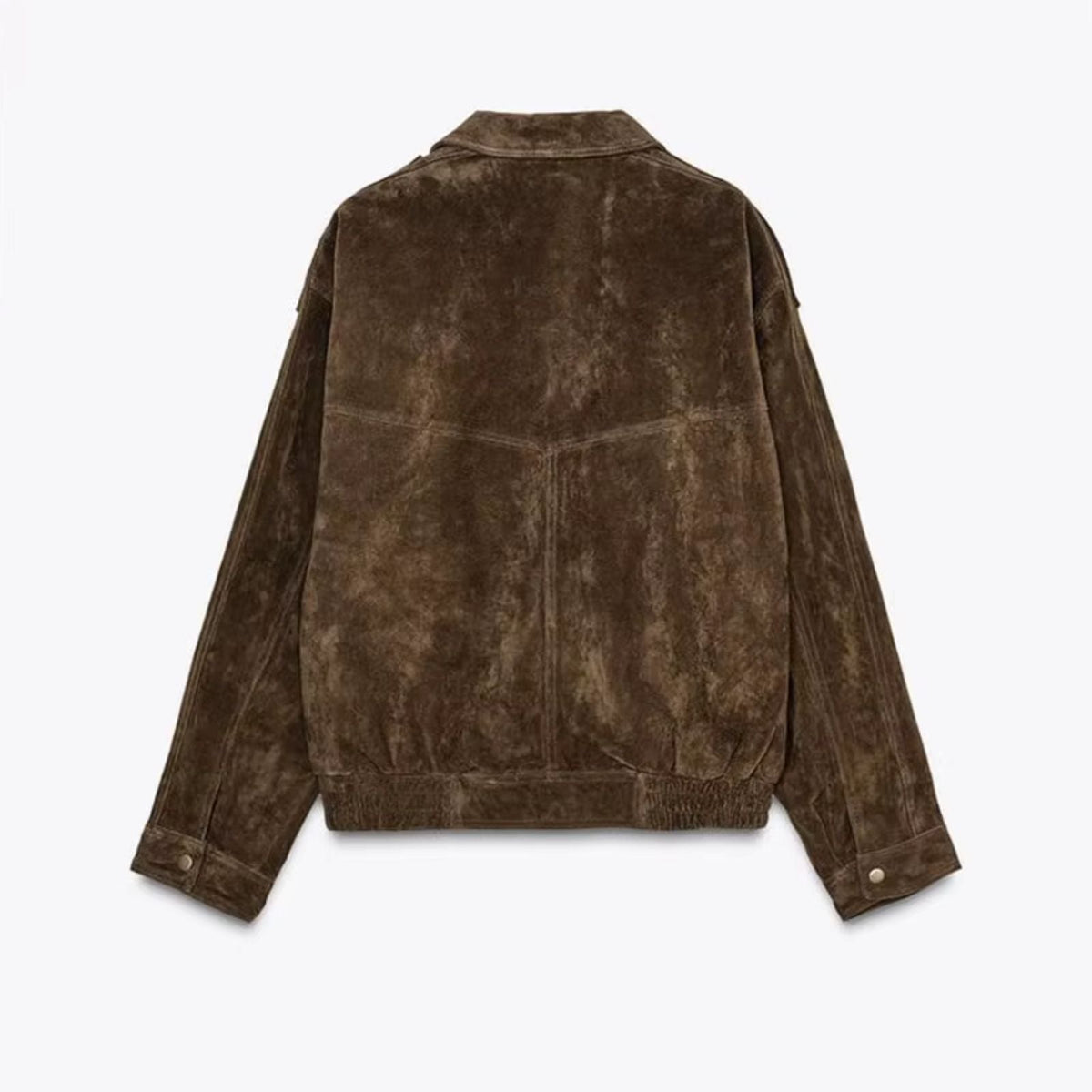 Veste Femme Oversize Effet Suédine À Col Classique