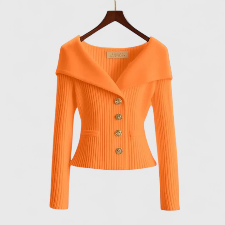 Cardigan court en tricot chaud pour femme