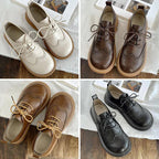 Chaussures Oxford Femme À Bout Carré Large Et Détails Brogue