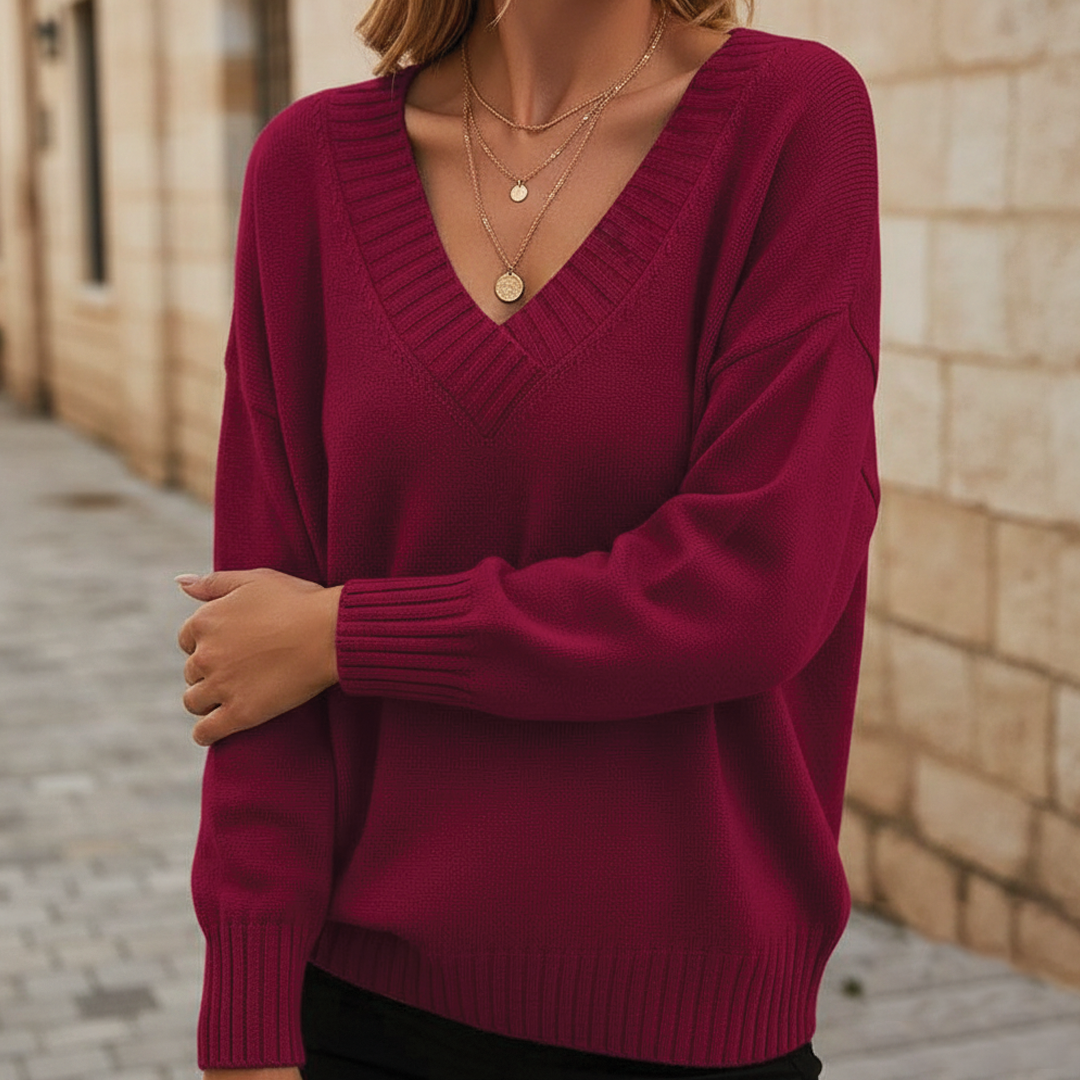 Pull Moderne Femme À Col V