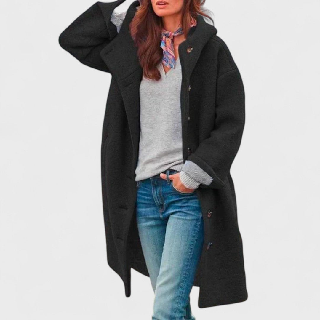 Veste en laine douce à poches spacieuses pour femme