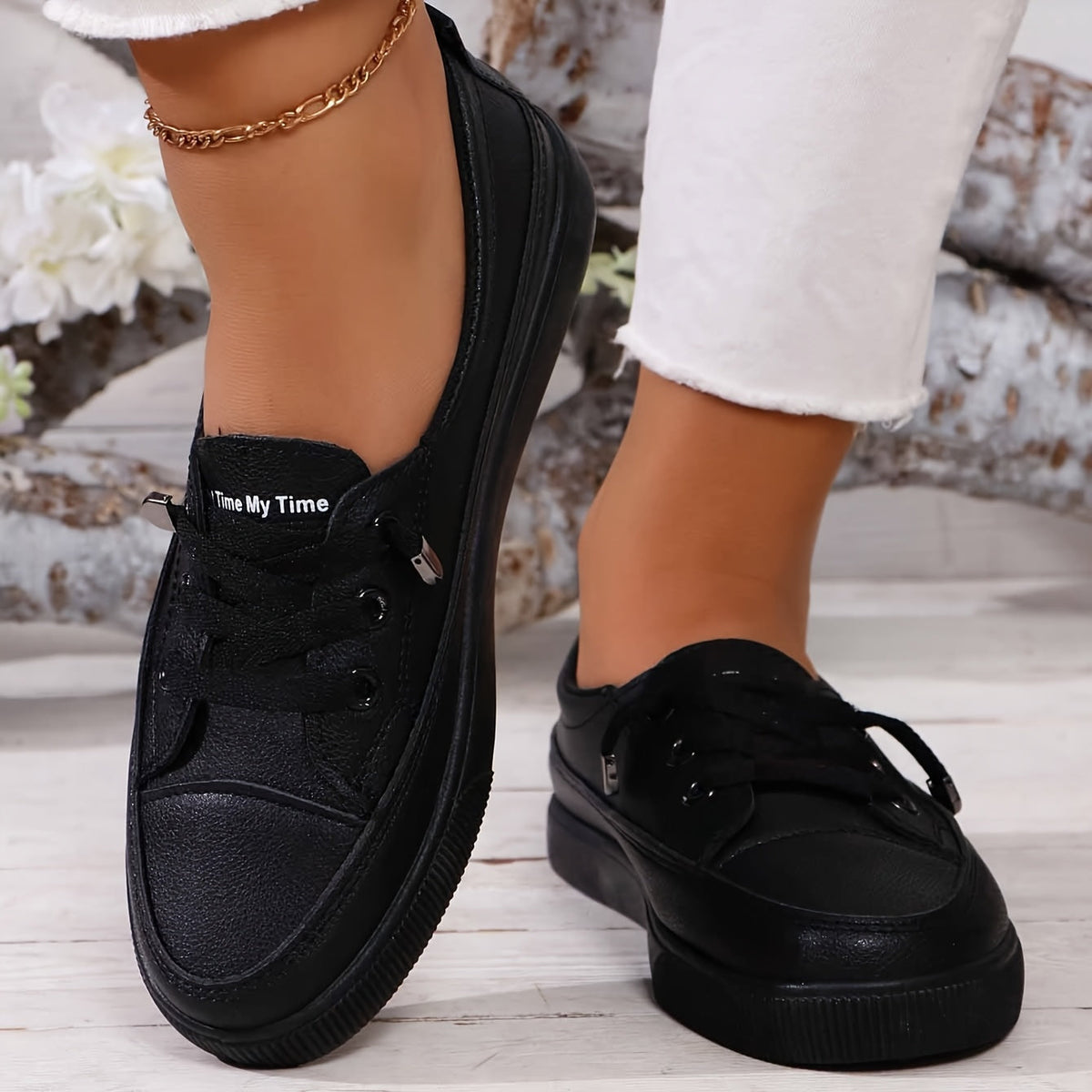 Chaussures Femme Orthopédiques En Cuir À Lacets Confortables