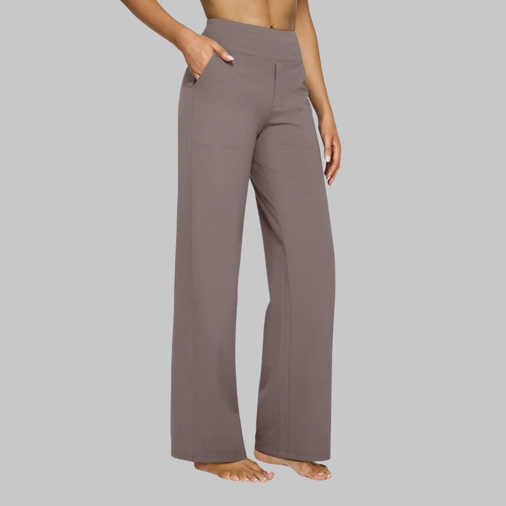 Pantalon Taille Haute Femme Pour Yoga Doux Et Extensible