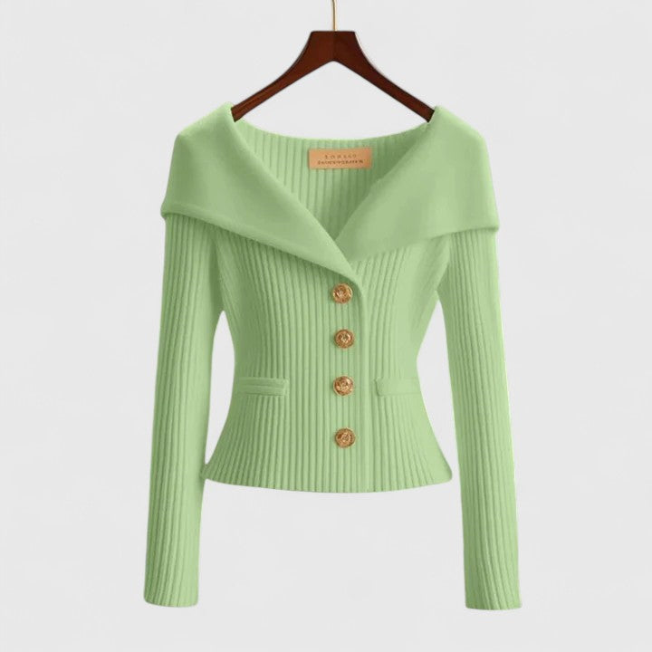 Cardigan court en tricot chaud pour femme