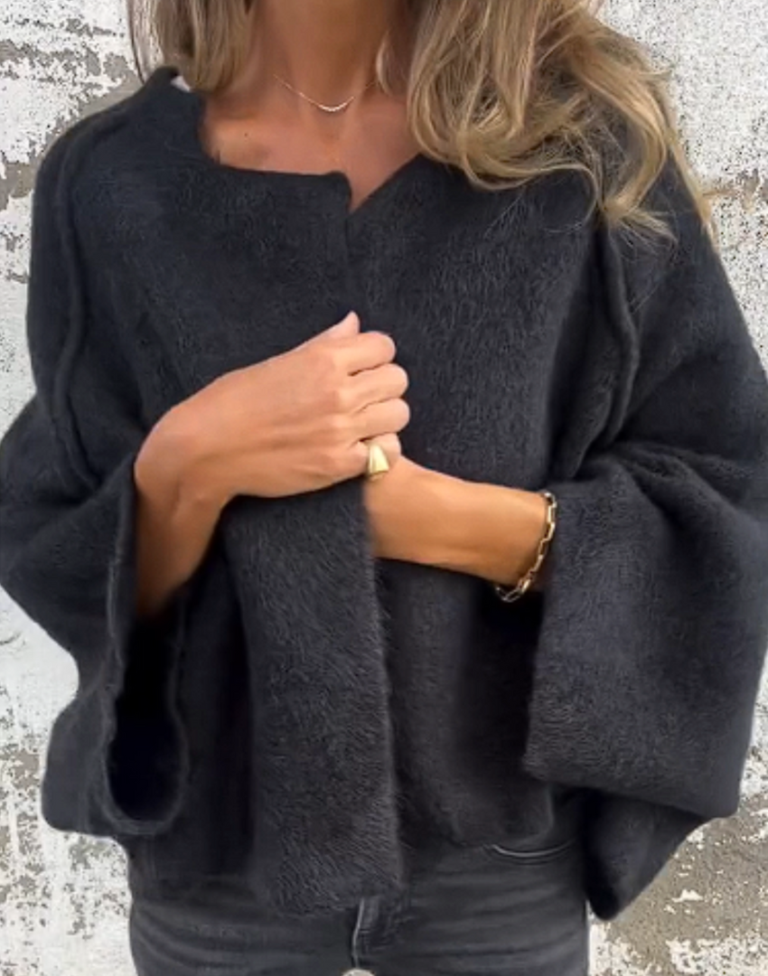 Cardigan Femme Ouvert En Maille Douce Coupe Oversize