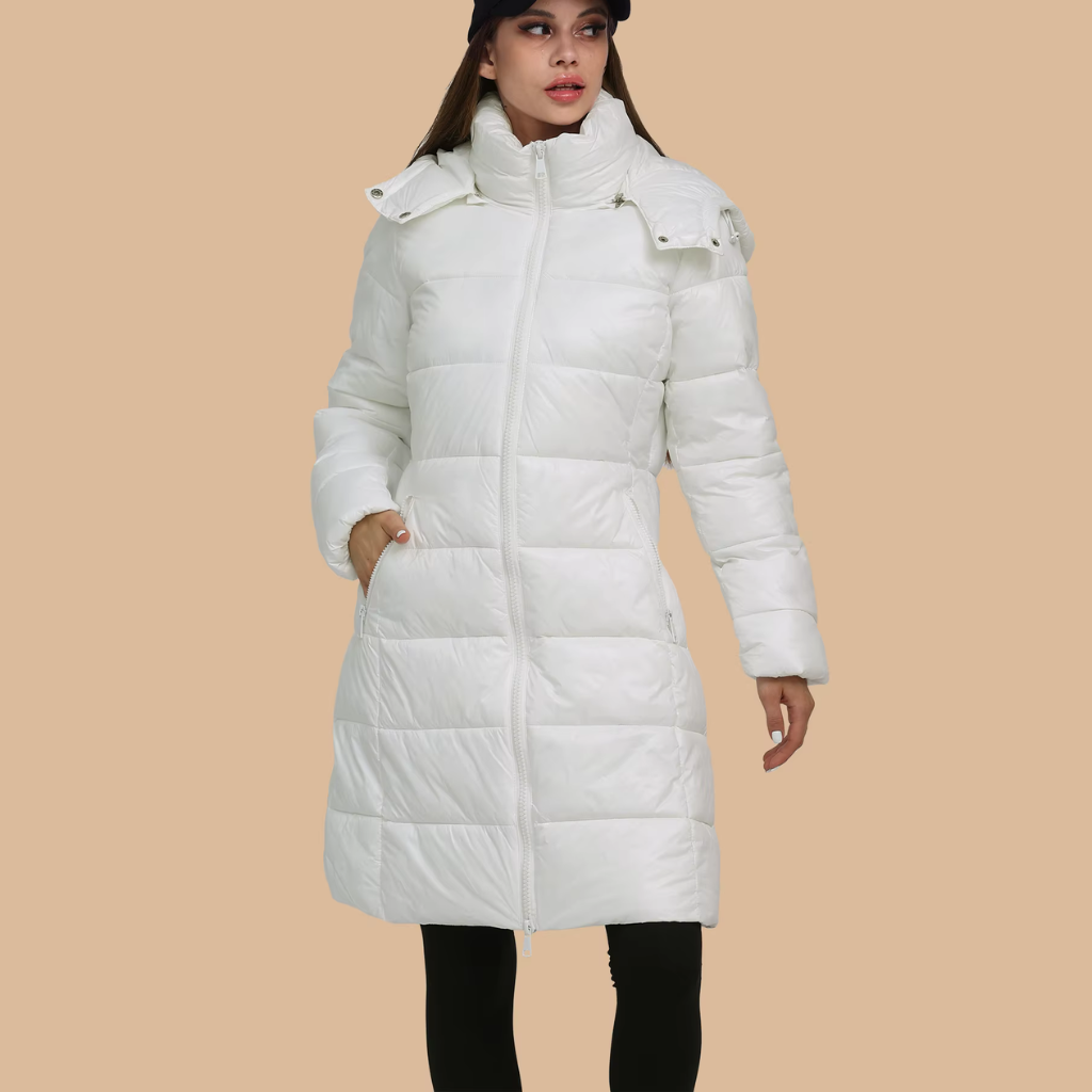 Doudoune Femme Longue Matelassée Et Chaude Pour L'Hiver