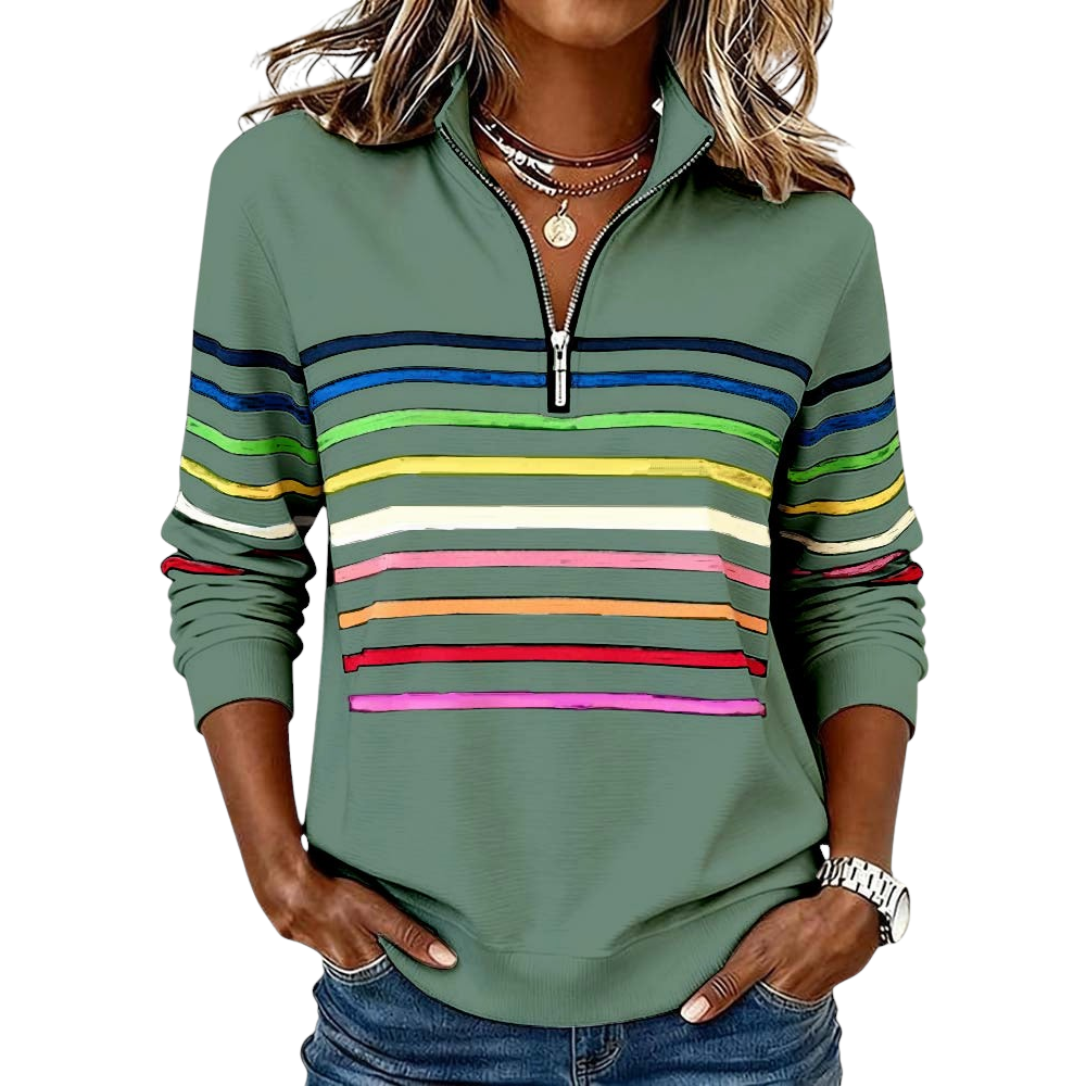 Pull Femme En Maille Colorée À Coupe Ample Et Confortable