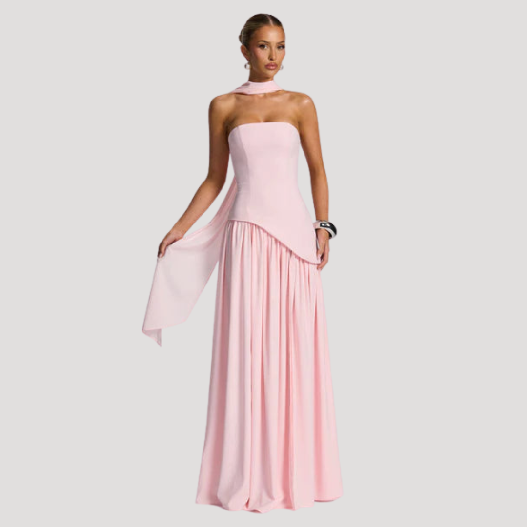 Robe De Cérémonie Femme Longue Bustier Plissée