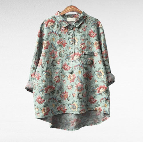 Blouse Femme Fleurie Et Fluide En Tissu Doux Léger