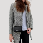 Manteau À Carreaux Femme Long Double Boutonnage