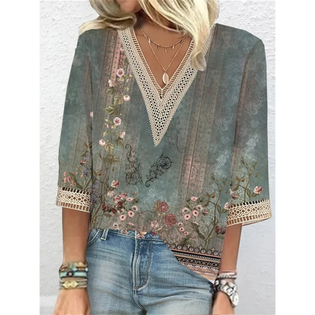 Blouse Femme Fluide En Chiffon Léger Pour L'Été