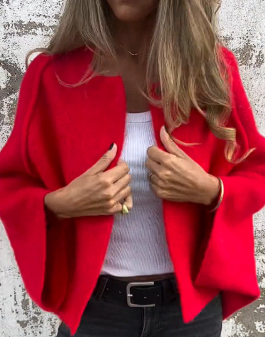 Cardigan Femme Ouvert En Maille Douce Coupe Oversize
