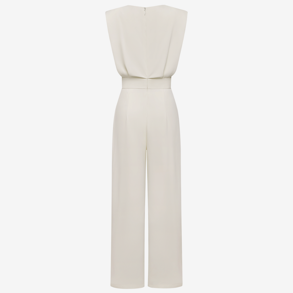 Combinaison Femme Fluide Avec Ceinture Coupe Minimaliste
