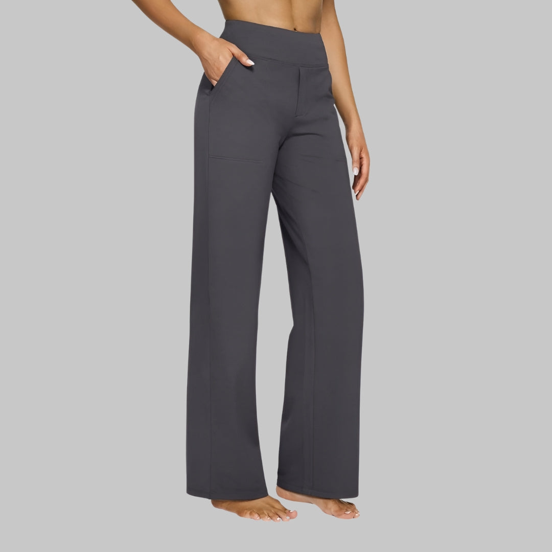 Pantalon Taille Haute Femme Pour Yoga Doux Et Extensible