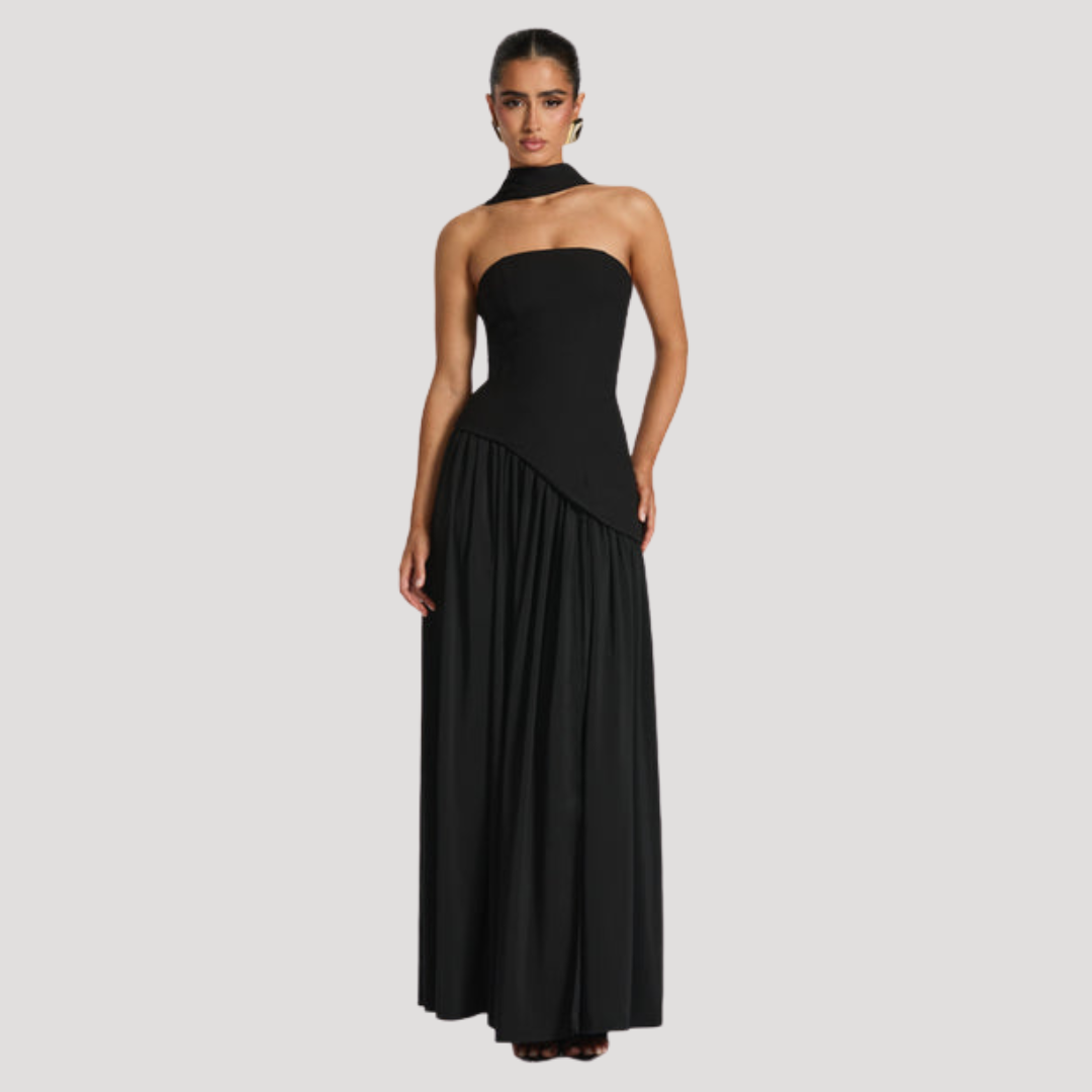 Robe De Cérémonie Femme Longue Bustier Plissée