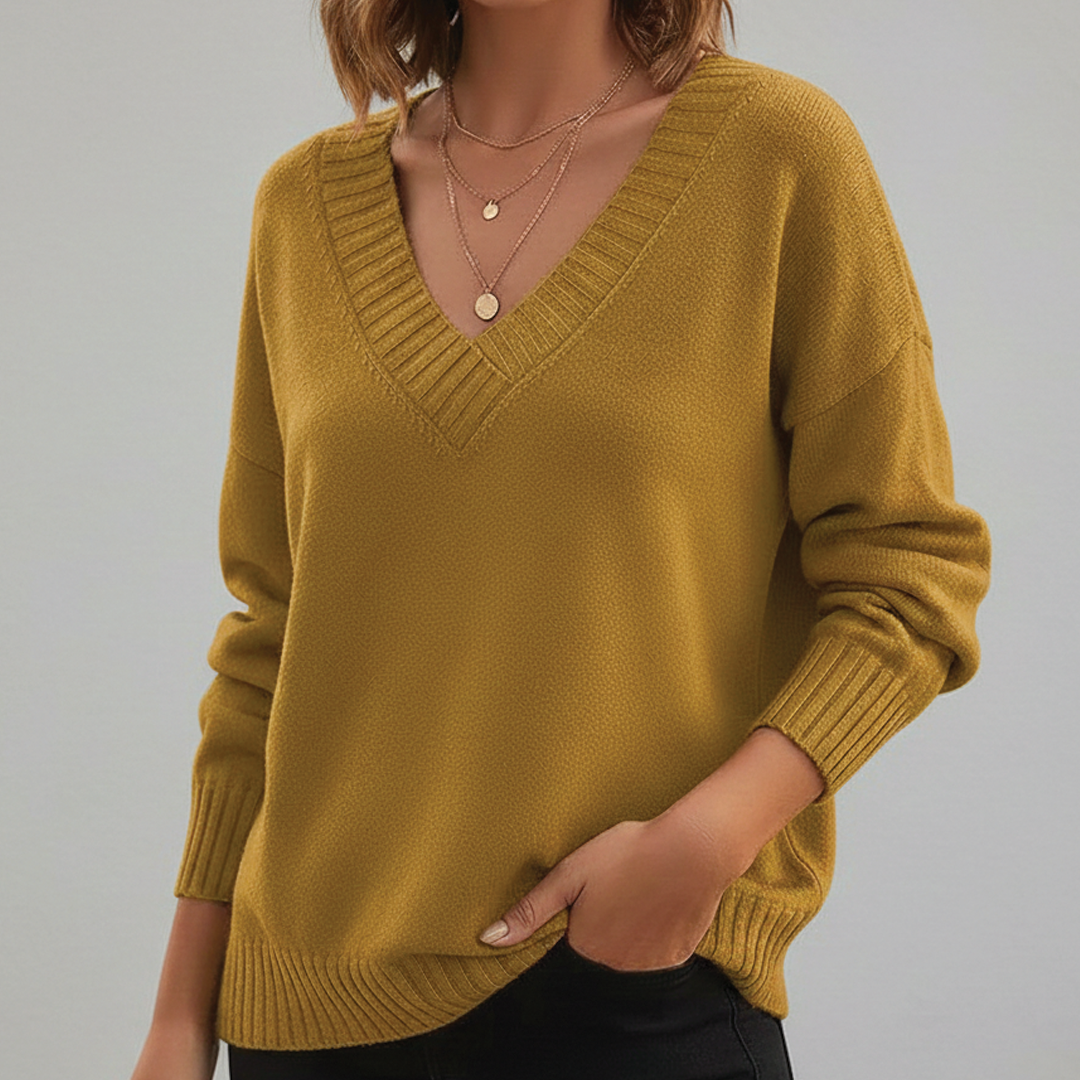Pull Moderne Femme À Col V