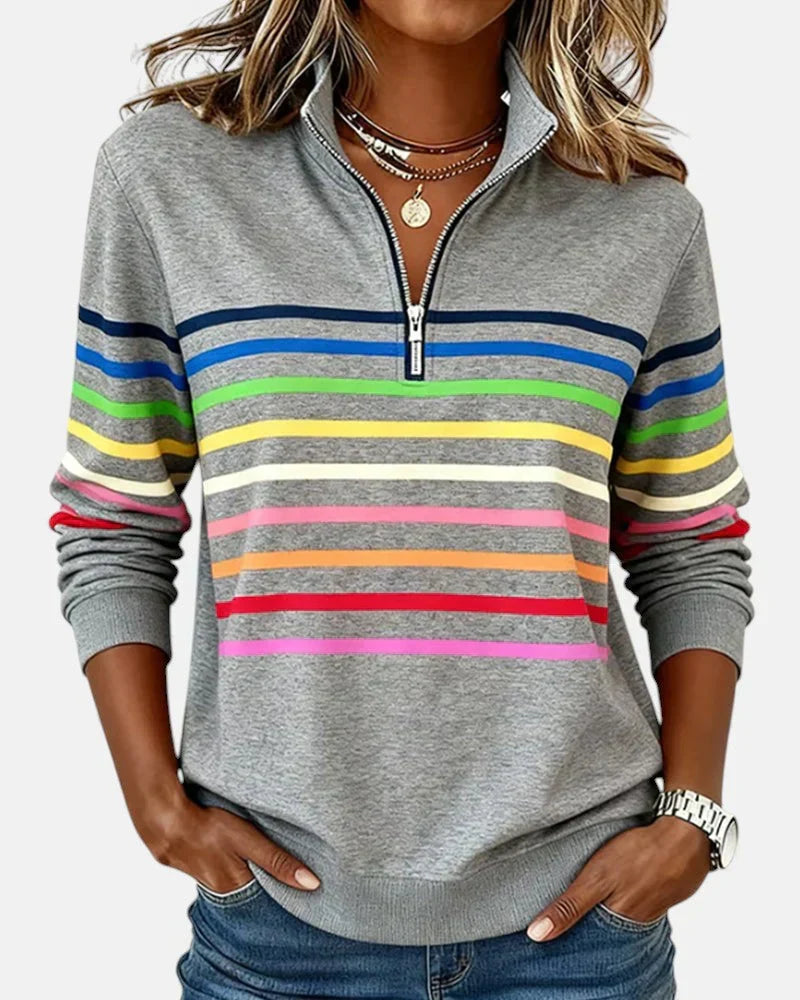 Pull Femme En Maille Colorée À Coupe Ample Et Confortable