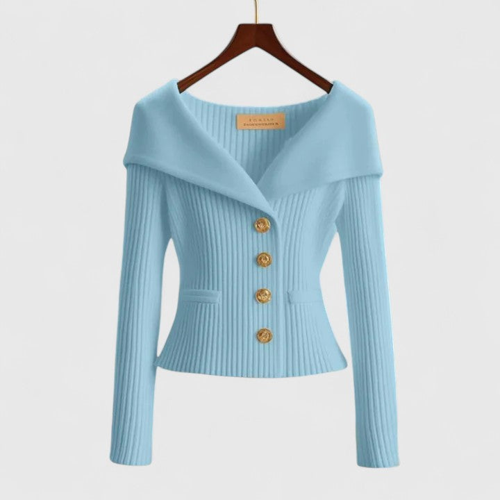 Cardigan court en tricot chaud pour femme