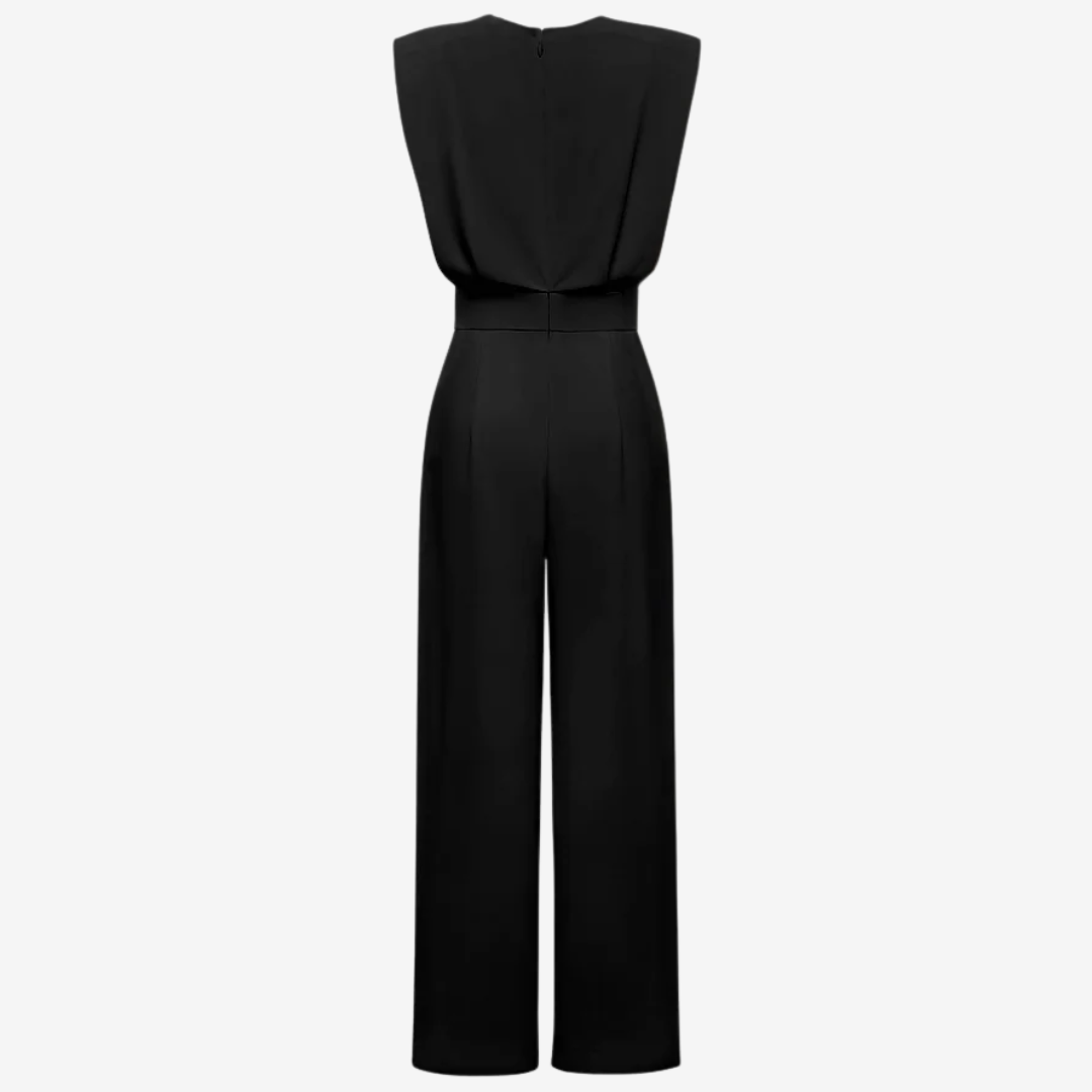 Combinaison Femme Fluide Avec Ceinture Coupe Minimaliste