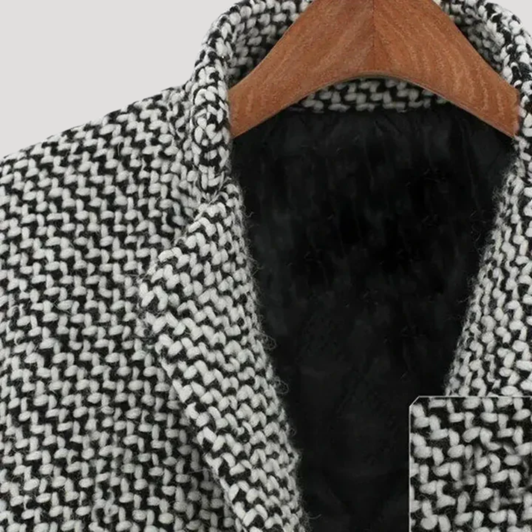 Manteau À Carreaux Femme Long Double Boutonnage