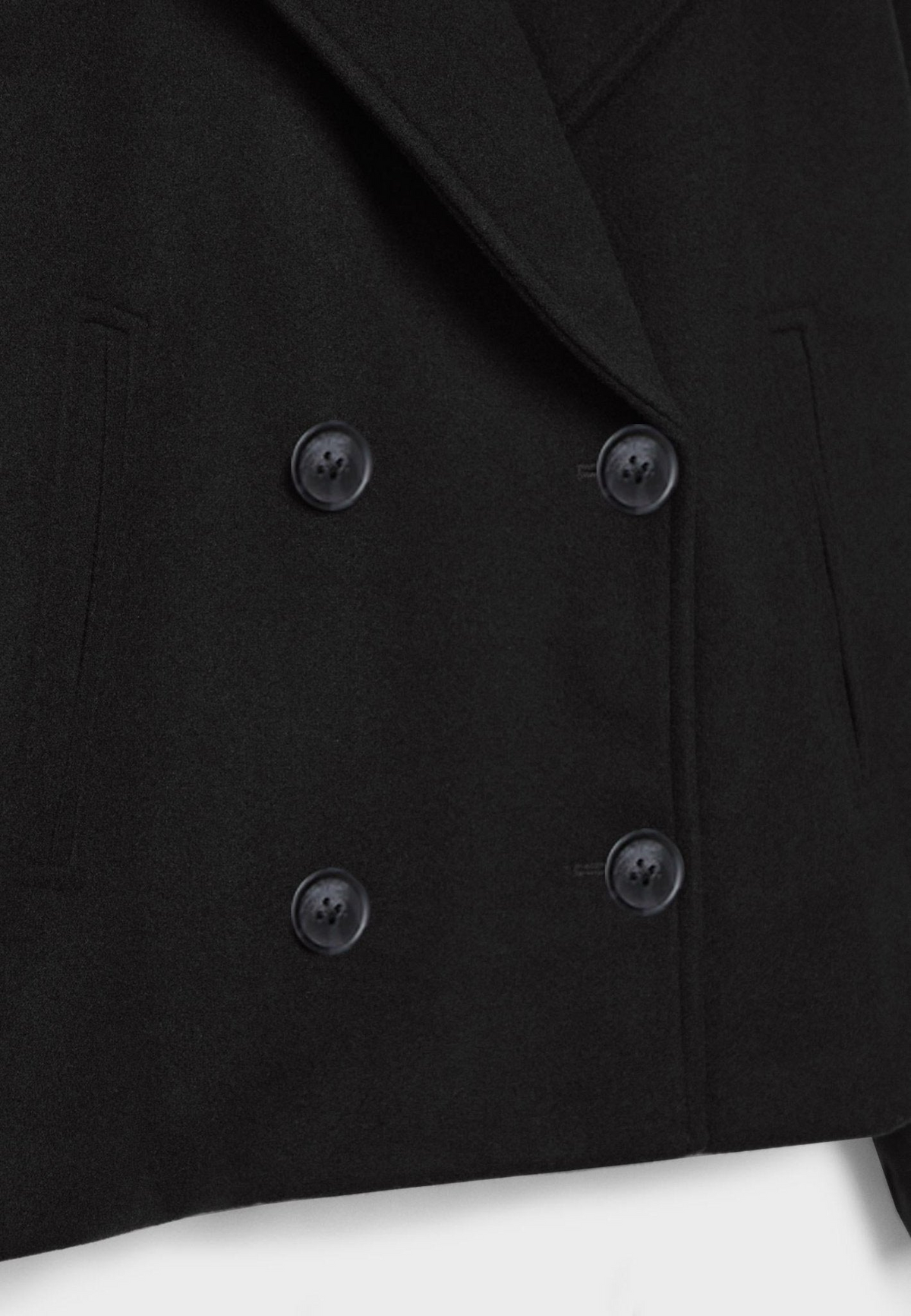 Blazer Court Femme À Revers Pointus Et Double Boutonnage